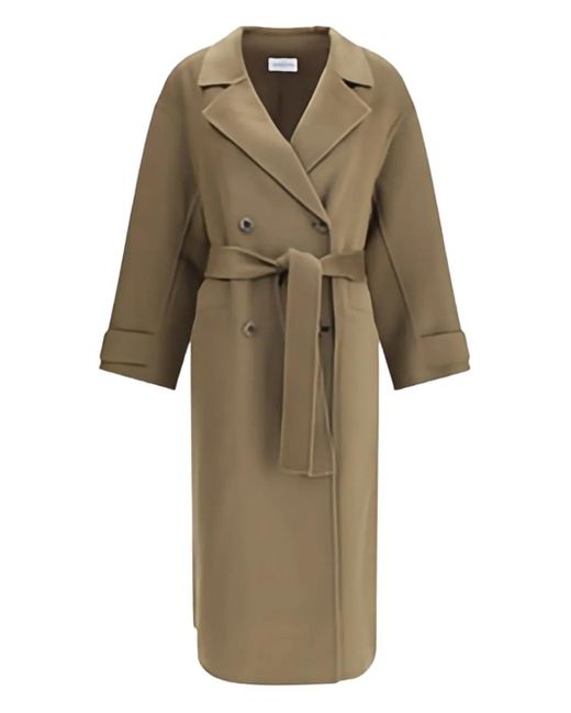 The Dynamis Studio Natural Belted Double-Breasted Coat