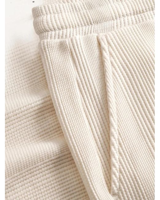 Gabba White Gabtommi Wup Waffle-Knit Drawstring Shorts for men
