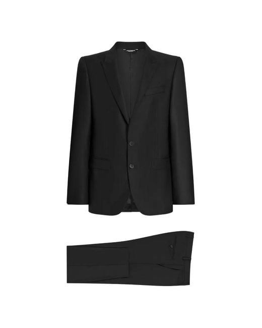 Dolce & Gabbana Black Martini Shawl-Collar Suit for men