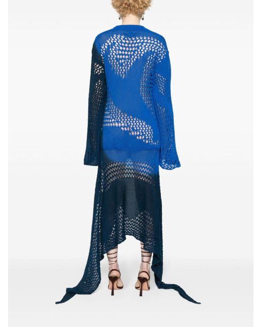 Robe en crochet The Attico en coloris Blue