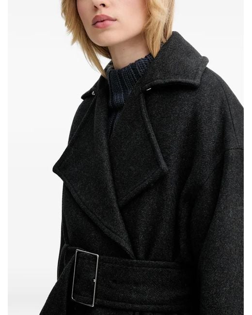 IRO Black Mealia Belted Coat