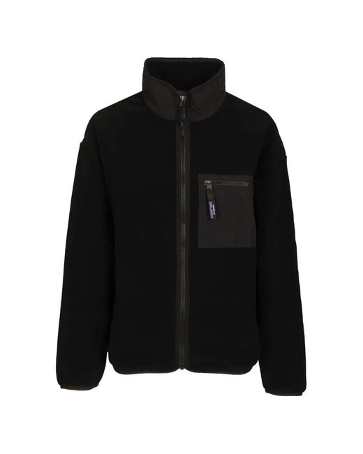 Patagonia Black Logo-Patch Fleece Jacket