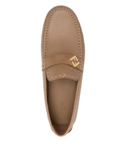 Fendi Brown Driver Loafers for men