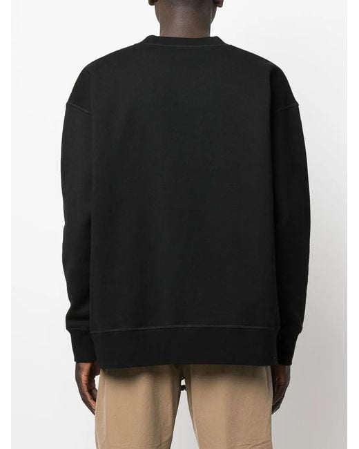 DSquared² Black Logo-Print Cotton Sweatshirt for men