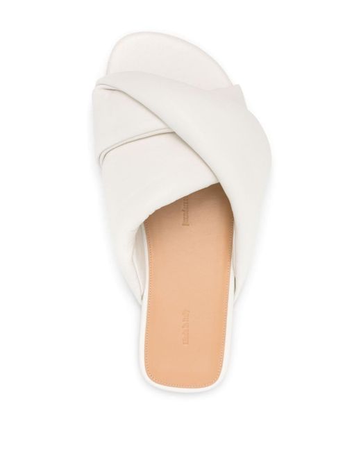 J.W. Anderson White Leather Flat Sandals