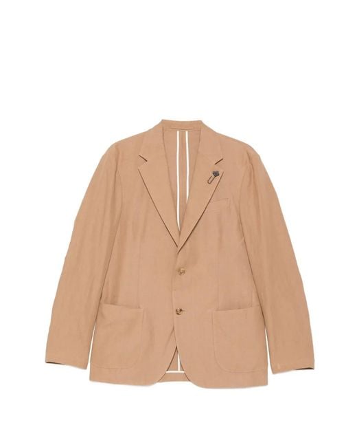 Lardini Natural Buttoned Blazer for men