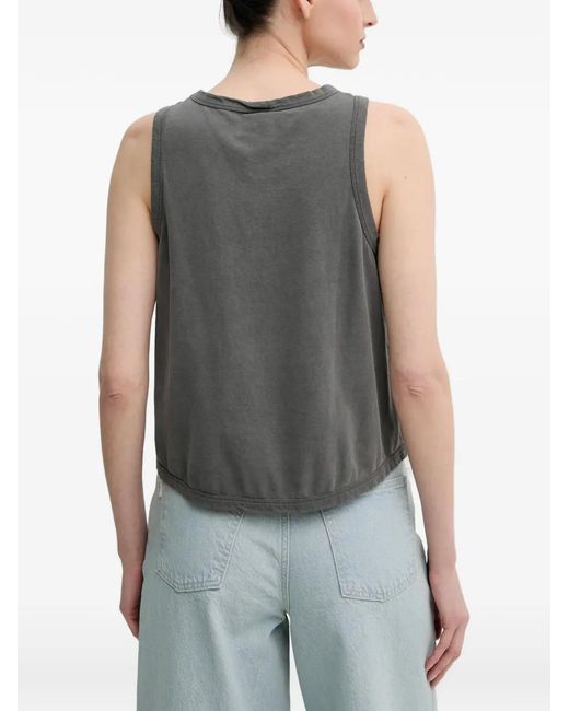 Won Hundred Gray Raw-Trim Top