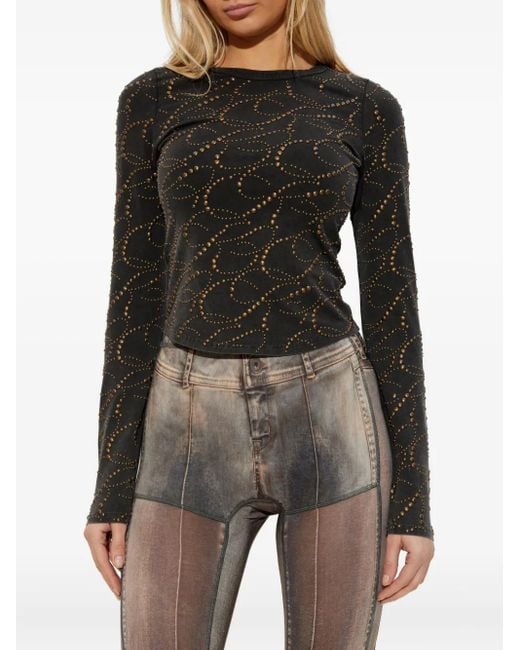 KNWLS Black Cally Studded Top