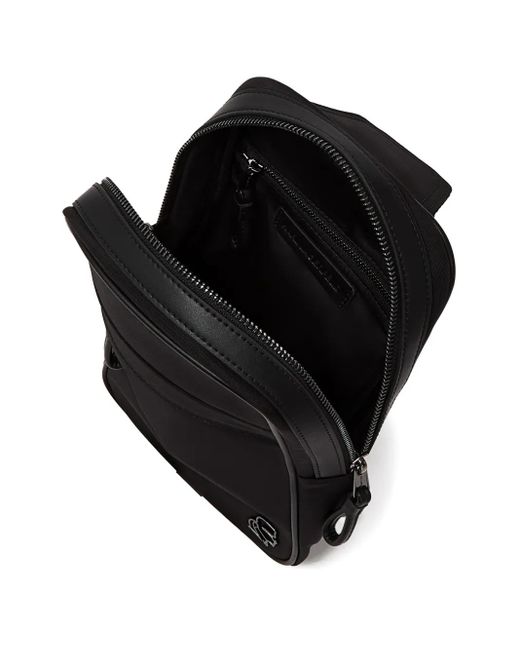 Karl Lagerfeld Black K-Kameo Logo-Plaque Messenger Bag for men