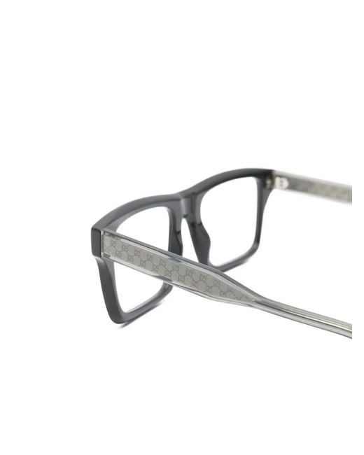Gucci Black Rectangle-Frame Glasses