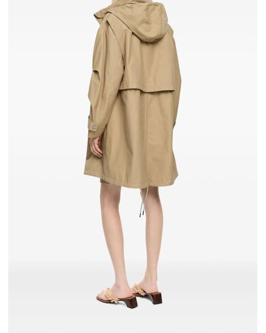 Bimba Y Lola Natural Cotton-Blend Trench Coat