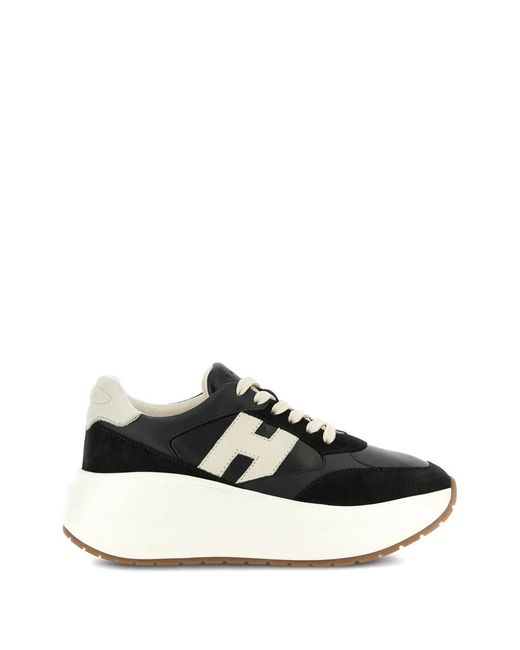 Hogan Black H696 Chunky Runner Sneakers