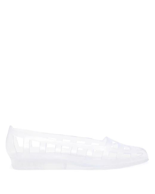 Ancient Greek Sandals White Elli Jelly Ballet Flats