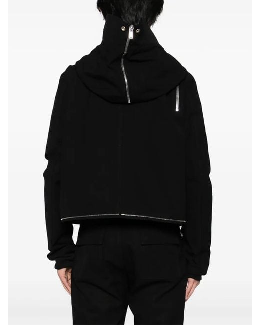 Rick Owens Black Cropped Headon Jacket for men
