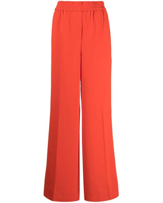 Calvin Klein Red Elasticated-waist Twill Trousers
