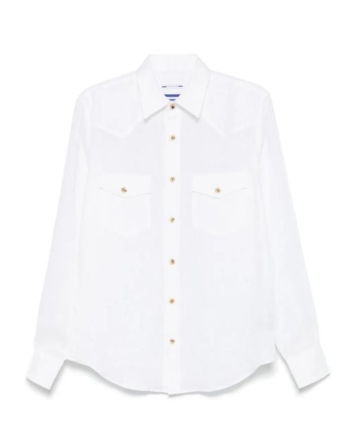 Jacob Cohen White Linen Shirt for men