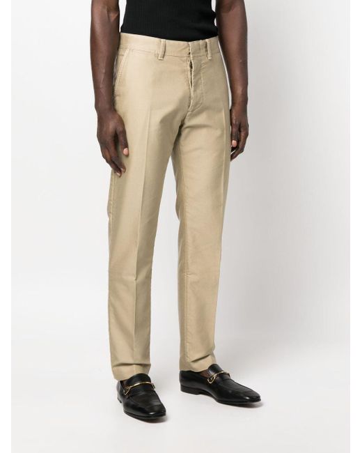 Pantaloni sartoriali con pieghe di Tom Ford in Natural da Uomo