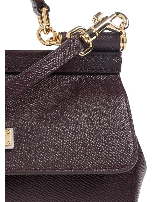 Dolce & Gabbana Purple Handbag Sicily Small