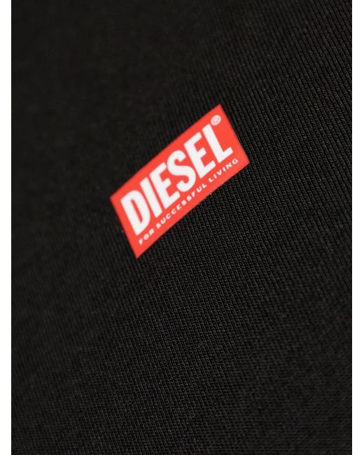 DIESEL Black Printed T-Shirt for men