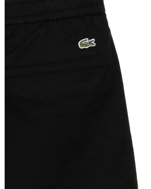 Lacoste Black Short À Effet Délavé for men
