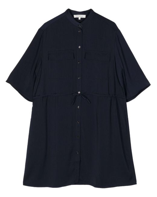 Maison Kitsuné Blue Short-sleeve Button-up Minidress