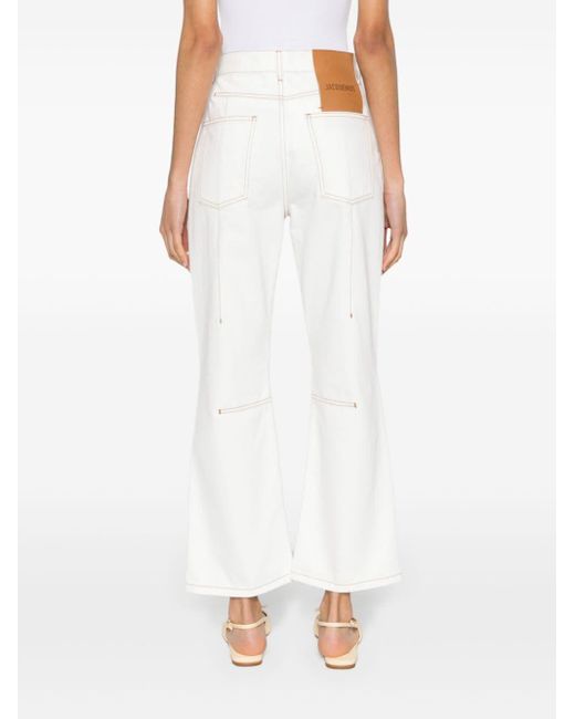 Jacquemus Cropped Jeans in het White