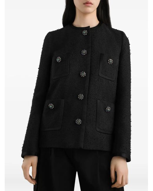 Dolce & Gabbana Black Rachel Basketweave Jacket
