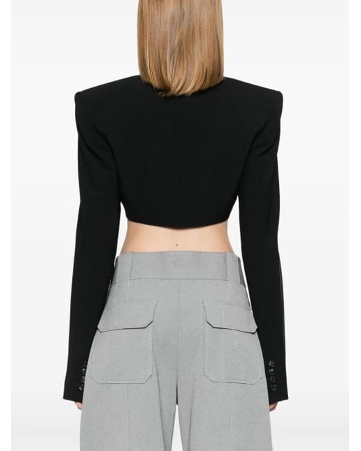 Nensi Dojaka Black Cropped Jacket