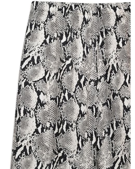 Anine Bing White Pantalon Roslin À Imprimé Peau De Python