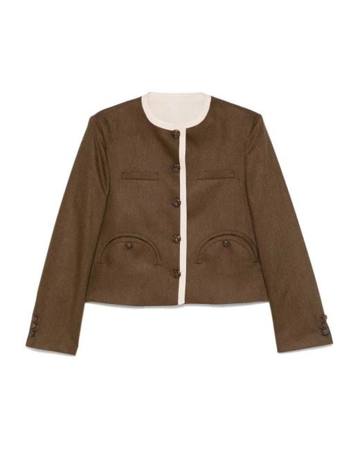 Blazé Milano Brown Jacke Mit Kontrastdetails