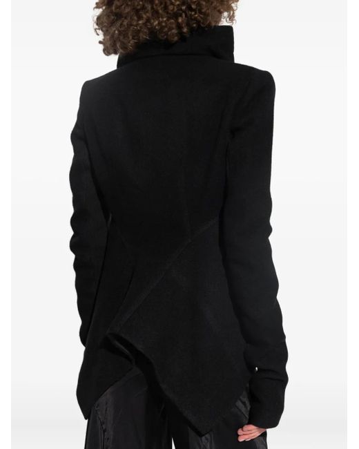 Chaqueta con cuello alto Rick Owens de color Black