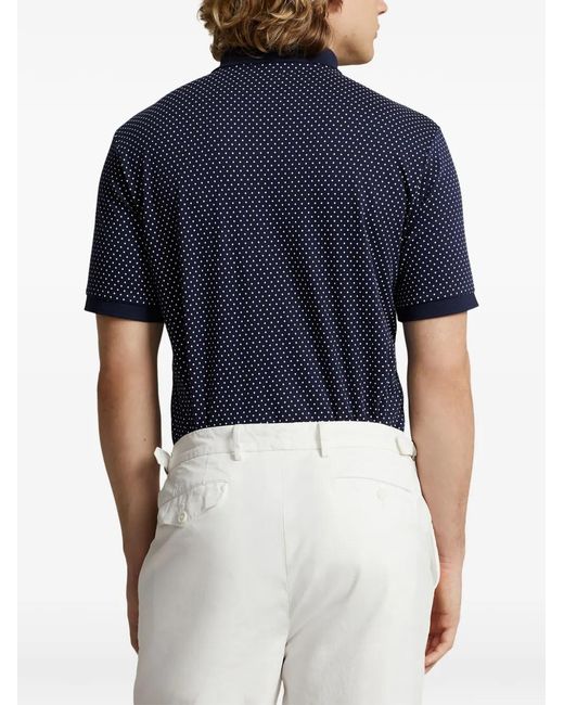 Polo Ralph Lauren Blue Polo Pony Polka-Dot Polo Shirt for men