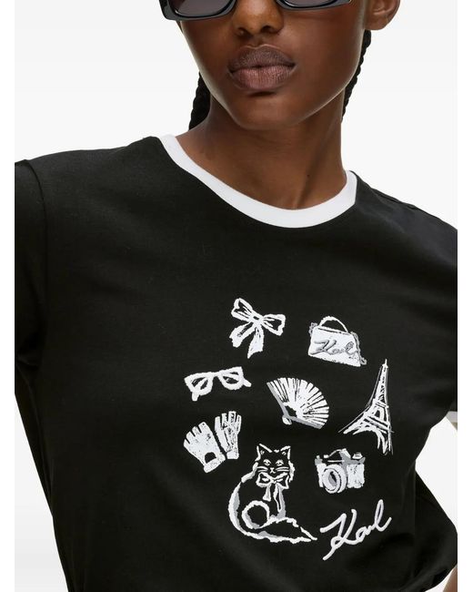 Karl Lagerfeld Black Karl Charms T-Shirt
