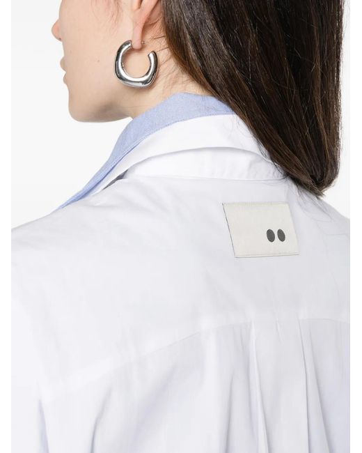 THE M.. White Chest-Pocket Mini Dress