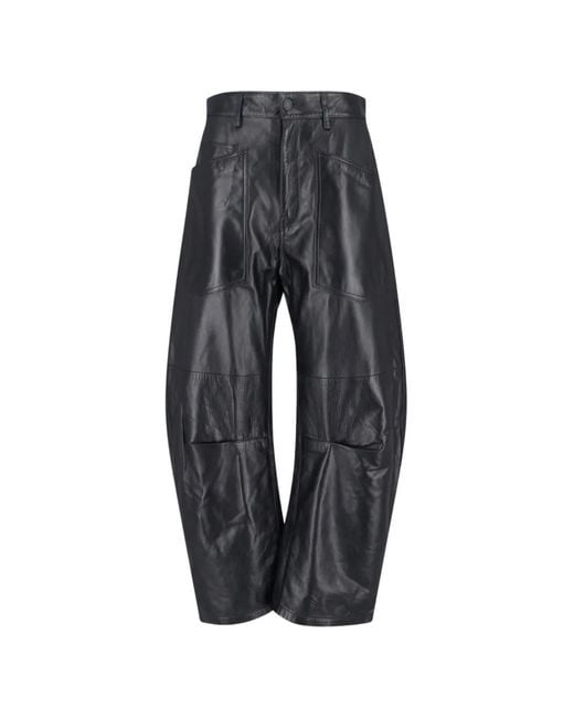 Nili Lotan Gray Panelled Trousers