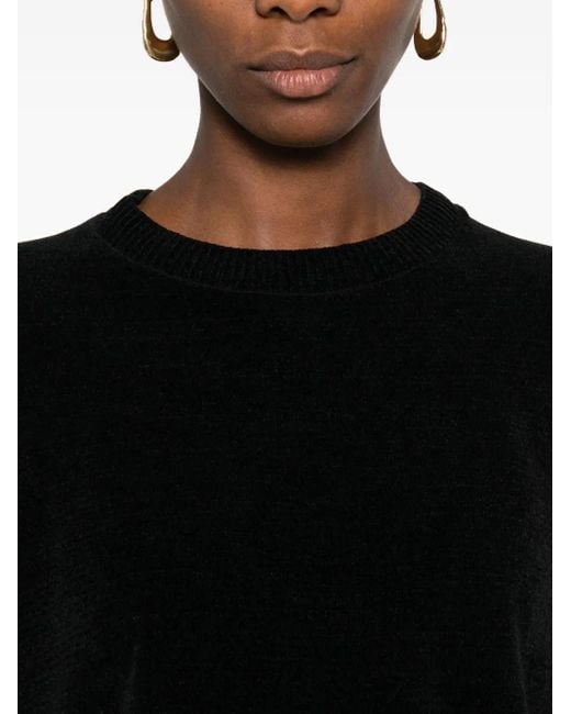 Rrd Black Round-Neck Long-Sleeve Sweater