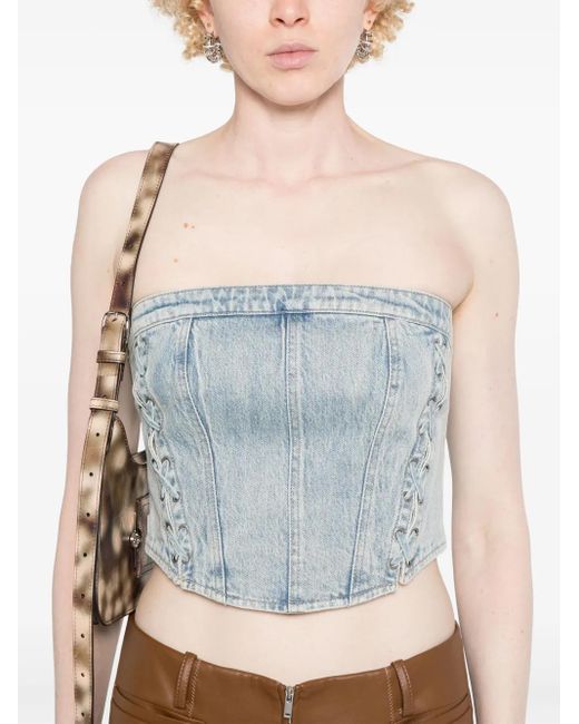 Ksubi Blue Dove Cropped-Top