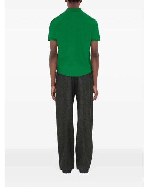 Polo De Algodón Burberry de hombre de color Green