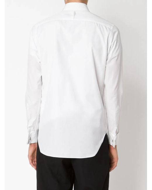 Junya Watanabe White Pleated Chest Detail Shirt for men