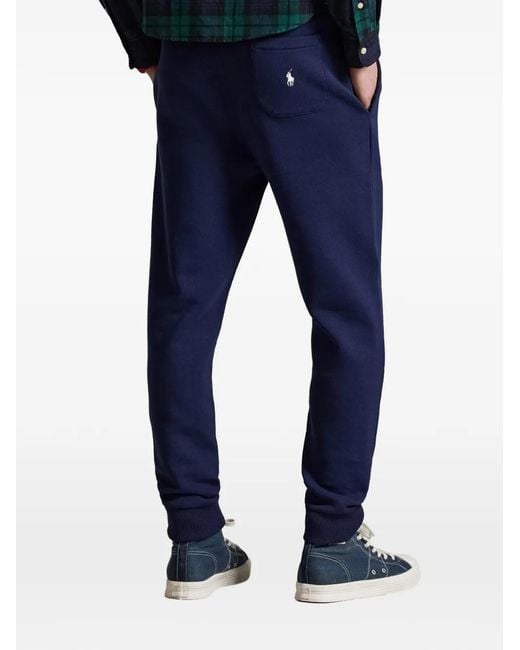 Polo Ralph Lauren Blue Logo-Patch Drawstring Track Pants for men