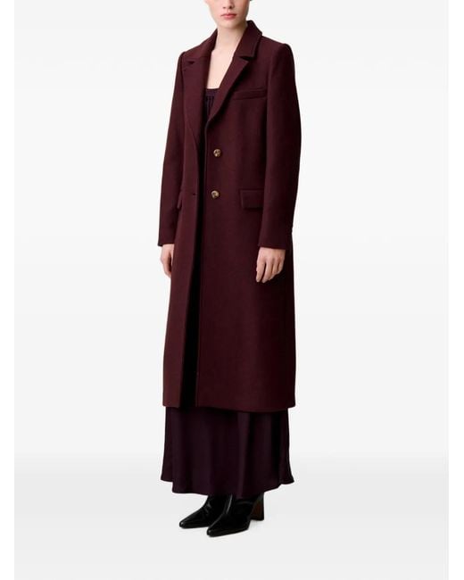 Claudie Pierlot Purple Single-Breasted Coat