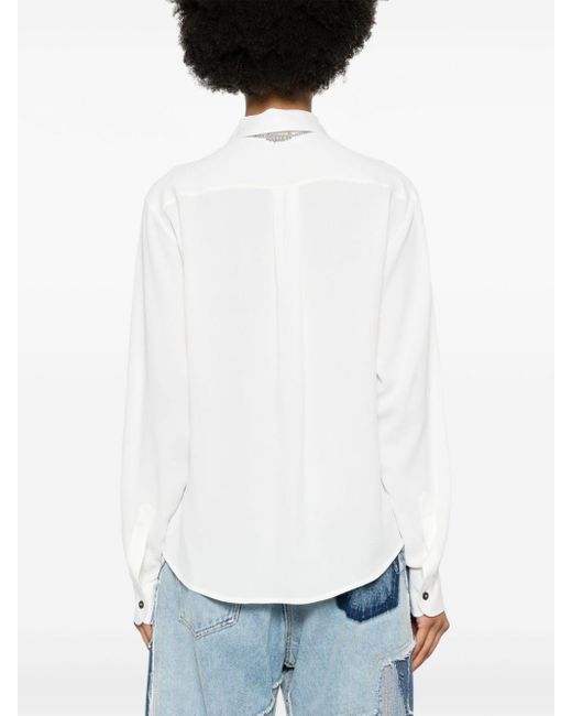 DSquared² White Pointed-collar Shirt