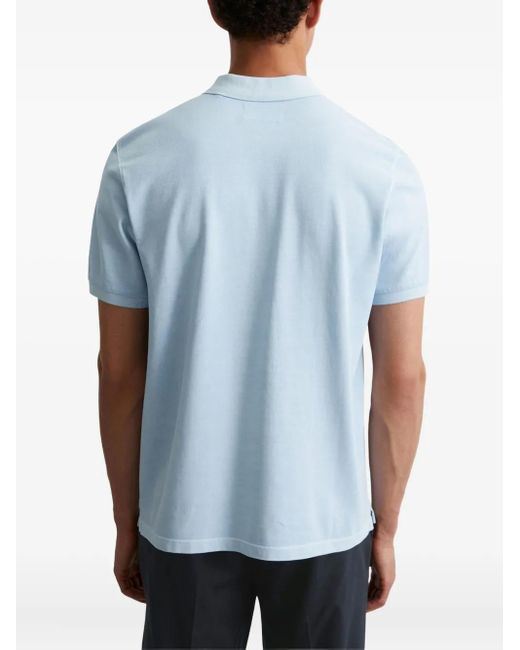 Marc O' Polo Blue Logo-Embroidered Polo Shirt for men
