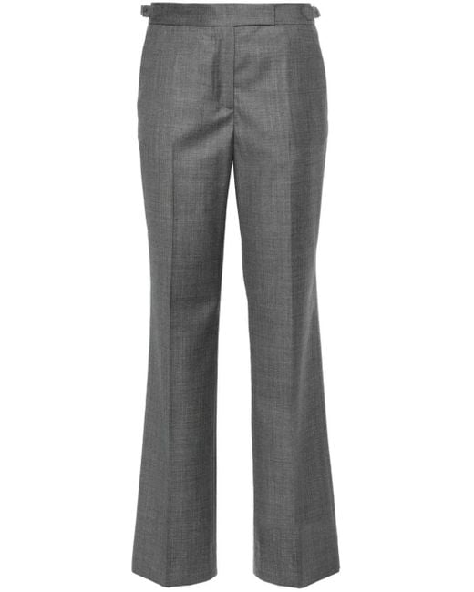 Officine Generale Gray Ilenia Straight-leg Wool Trousers