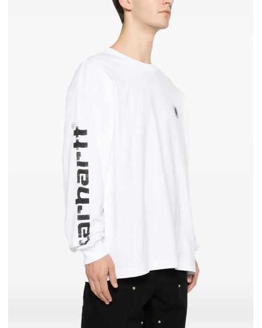 Camiseta Archive Script Carhartt de hombre de color White