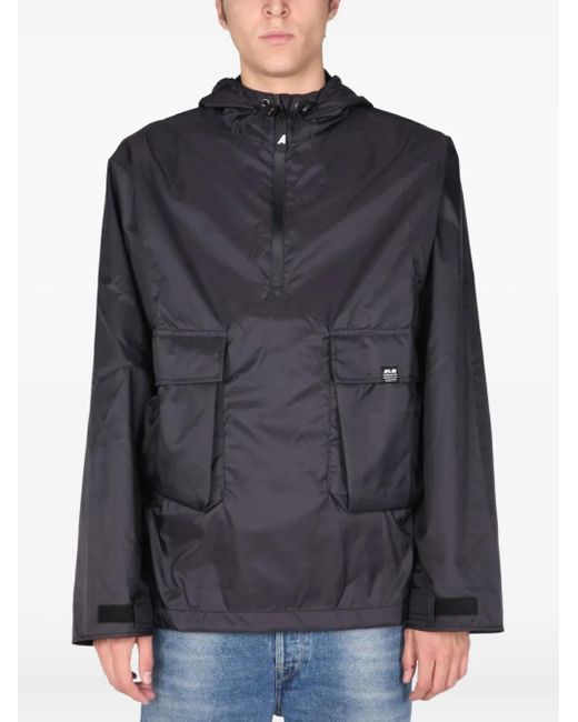 ArkAir Black Half-Zip Front-Pockets Jacket for men