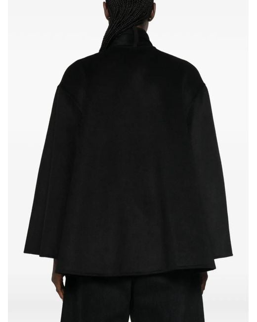 Zimmermann Black Valiant Pussy-Bow Single-Breasted Coat