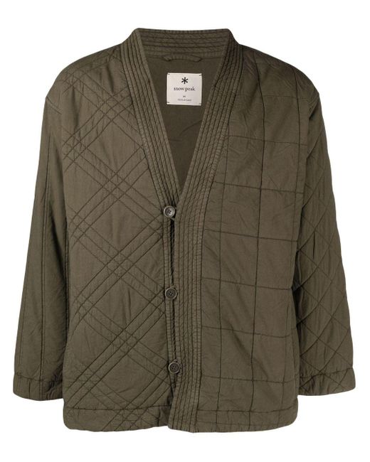 Snow Peak Green Uccp Quilted Cotton Jacket for men