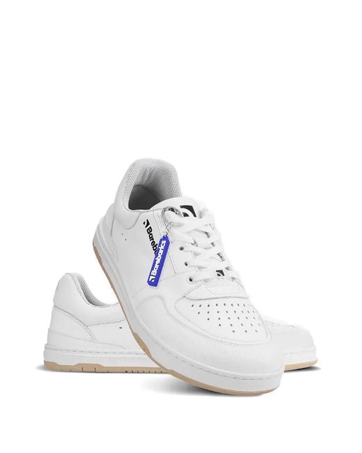 Barebarics White Wave Barefoot Perforated-Detail Sneakers