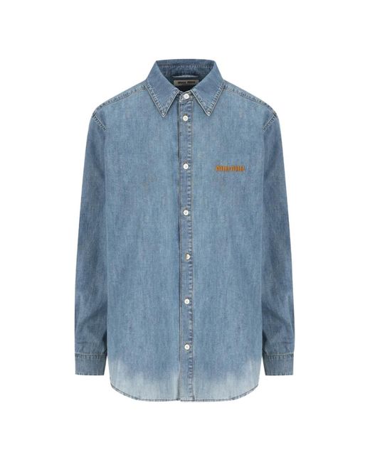 Miu Miu Chambray Overhemd in het Blue